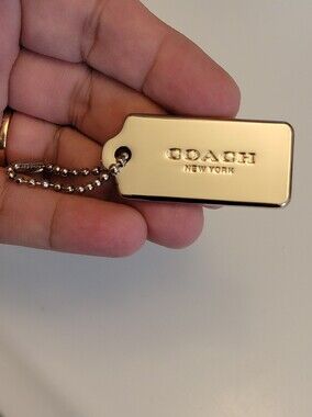Coach Silver Hanging Tag